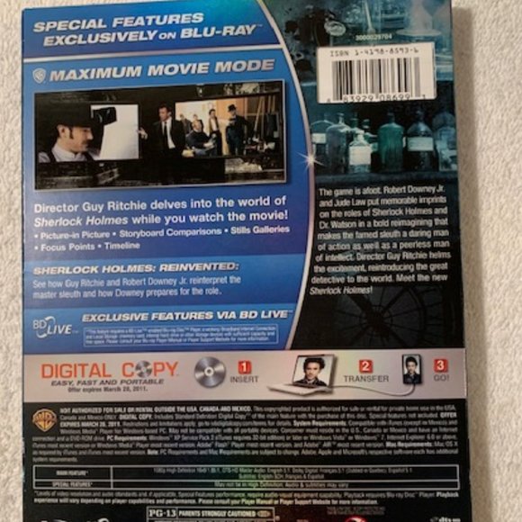 *HP* Sherlock Holmes BluRay and DVD - Picture 3 of 3